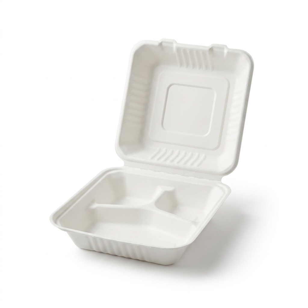 8 x 8 clamshell container